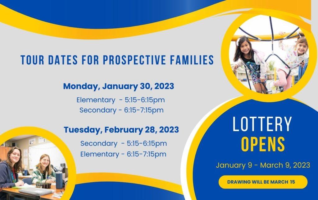 Tour Dates For Prospective Families for the 2023-24 School Year